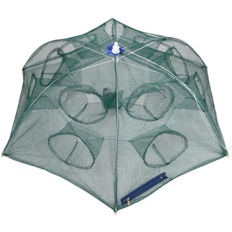 Fishing Net Trap 8 Sides 8 Holes Foldable Umbrella Fishing Net