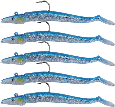 Goture 5pcs 4" Lifelike Minnow Fishing Swimbaits with Lead Jig Head - Enhance Your Fishing Game!
