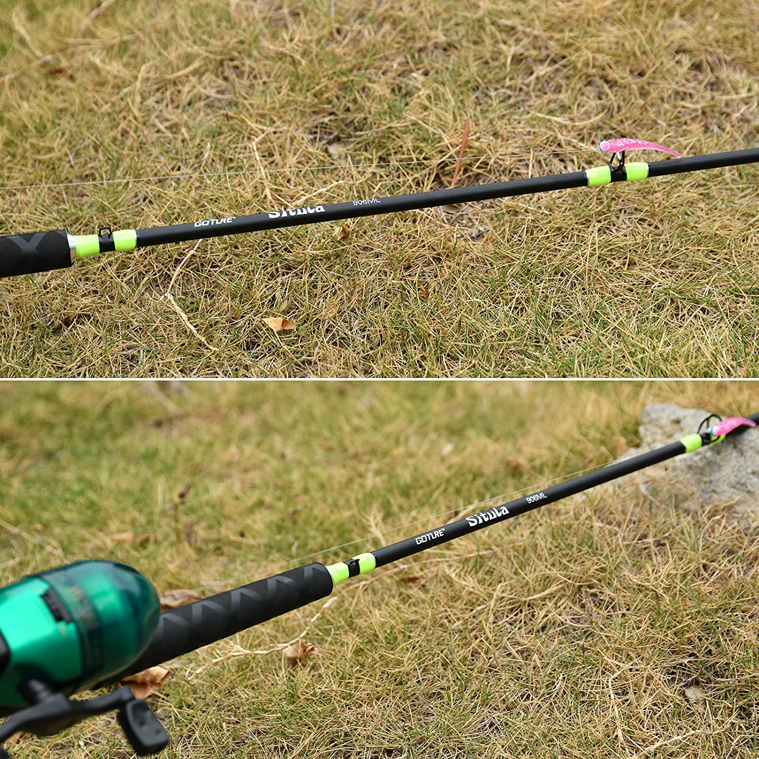 Goture Telescopic Tenkara Fishing Rod, Ultralight Travel Fishing Rod - 12FT  Pole+Vertical Fishing Floats+Pre-tied Fishing Rig