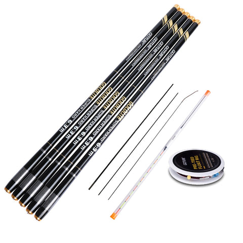 Goture Super Hard Carbon Fiber Telescopic Fishing Rod 2 8 Power Stream Hand  Pole 3.6-6.3M Carp Rods tenkara vara de pesca - AliExpress
