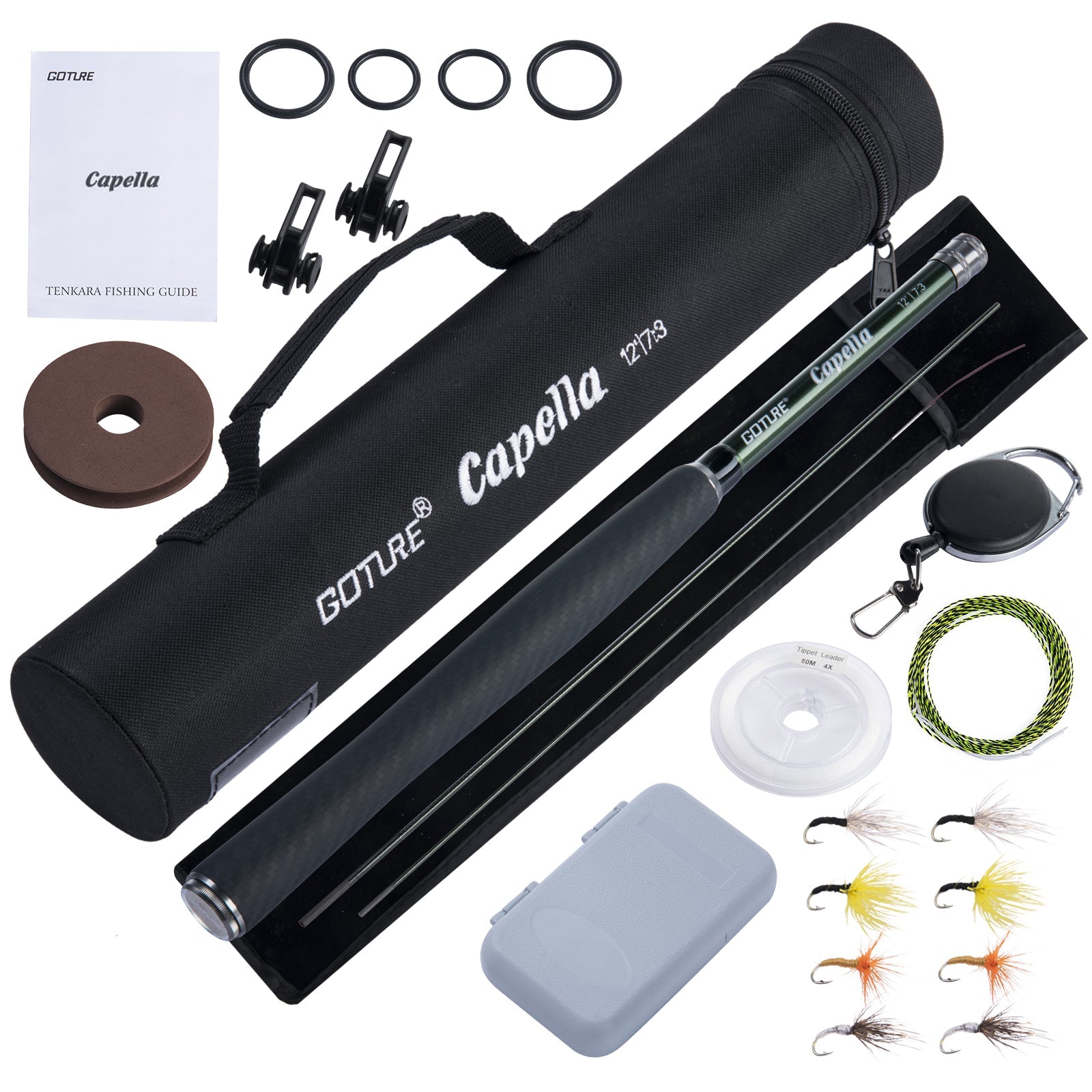 Goture Capella Tenkara Rod Kit Fishing Rod, 30T Carbon