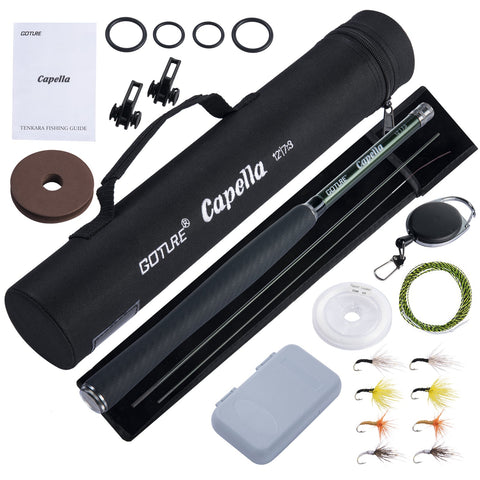 Goture Capella Tenkara Rod Kit Fishing Rod, 30T Carbon