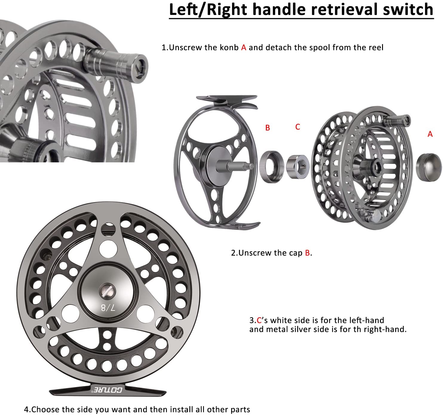 cnc fly reel CNC-machined Aluminium Fly Fishing Reel, 1:1 Gear Ratio – GOTURE