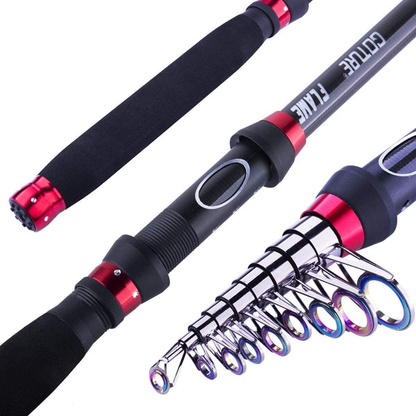 Goture Surf Spinning Fishing Rod 3-Piece Portable Carbon Fiber