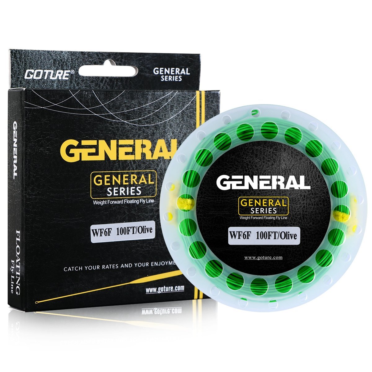 Goture Fly Line Fishing Line Weight Forward Floating Fly Line Double Micro  Welded Loops Freshwater Saltwater - WF3F OLIVE