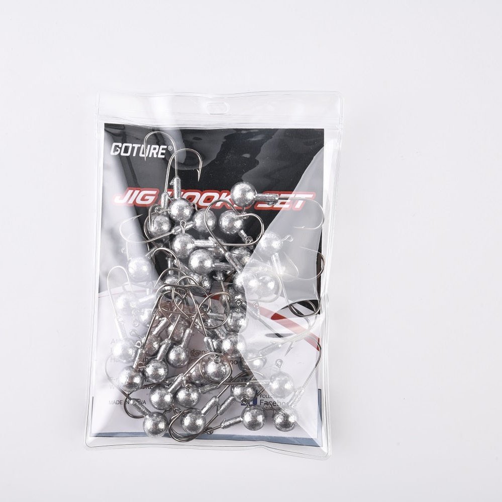 Goture 10g 40pcs Jig Head Fishing Hooks Set