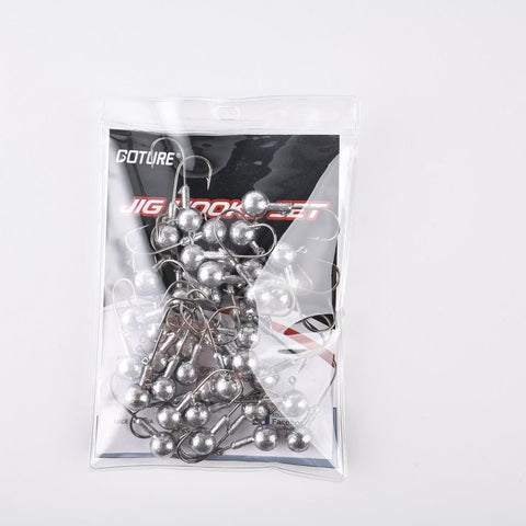 Goture 10g 40pcs Jig Head Fishing Hooks Set