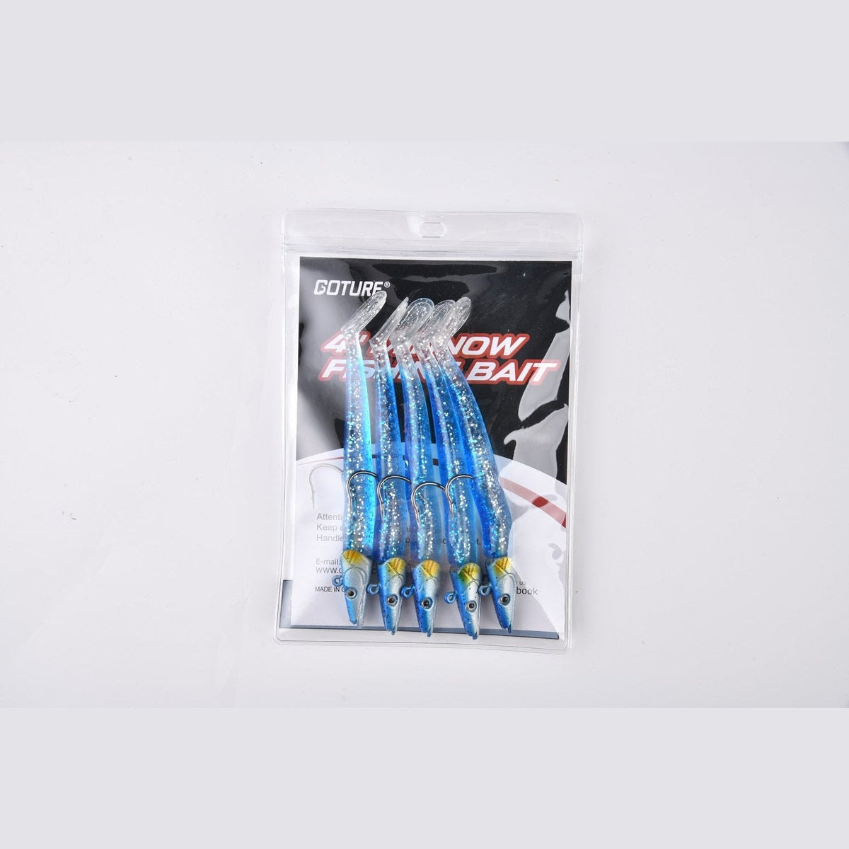 Goture 5pcs 4" Lifelike Minnow Fishing Swimbaits with Lead Jig Head - Enhance Your Fishing Game!