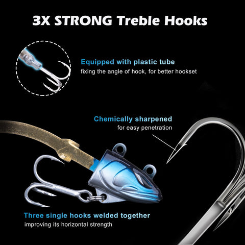 Needlefish Lead Head Jigs Soft Fishing Lures with Replacement Paddle Tail Realistic Swimbait for Freshwater Saltwater - GOTURE