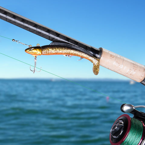 Needlefish Lead Head Jigs Soft Fishing Lures with Replacement Paddle Tail Realistic Swimbait for Freshwater Saltwater - GOTURE