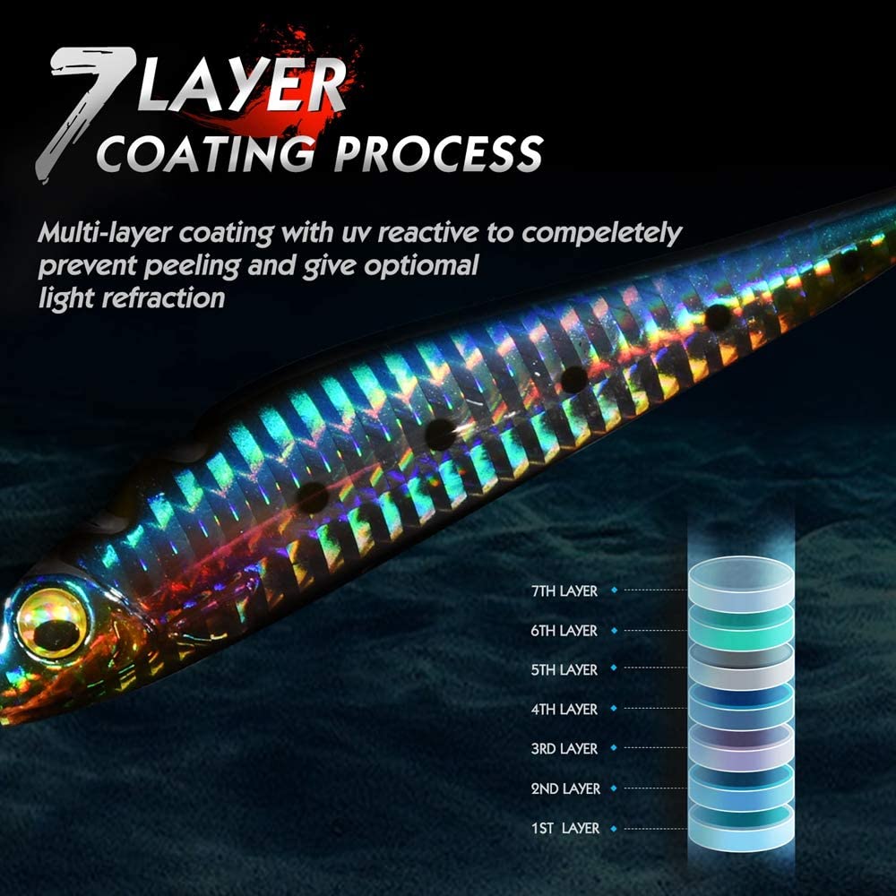 Goture Glow Slow Pitch Jigs with Portable Jig Bag, Double Assist Hook  Fishing Jig Lead Saltwater Jigging Lures for Tuna, Dogtooth Tuna,  Yellowtail